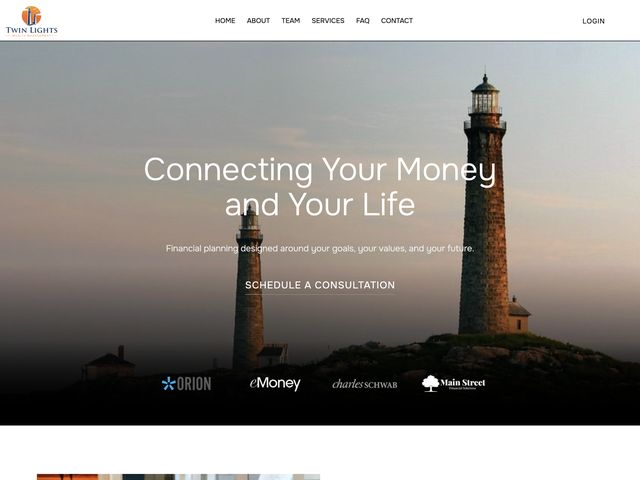 Twin Lights homepage hero